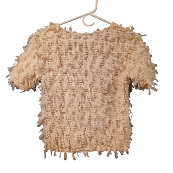 Zara Cream Textured Blouse - Picture 2 of 9